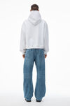 Alexander Wang white unisex hoodie in dense fleece