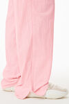 alexander wang clear hotfix trackpant in crinkle nylon light pink
