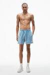 Alexander Wang washed blue relaxed-fit shorts in heavy cotton jersey