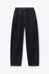 Alexander Wang faded black 黑色磨毛牛仔运动裤