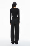 Alexander Wang black kurzes hemd mit logo-namensschild