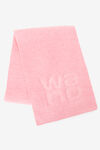 alexander wang logo scarf in compact deboss prism pink