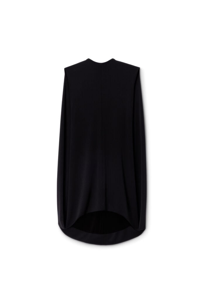Alexander Wang Fitted Mini Dress With Drape Back In Black