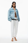 Alexander Wang white unisex sweatpant in dense fleece