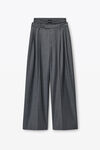 Alexander Wang grey pinstripe 预制款平角裤裤腰褶裥长裤
