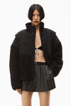 alexander wang 水晶条纹真丝平角短裤 black