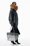 Alexander Wang light grey aged / silver punch コーティングデニム ラージトート