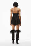alexander wang butterfly cami top in silk charmeuse black