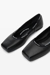 Alexander Wang black billie flat in leather