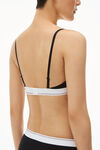 Alexander Wang black bralette in ribbed jersey