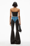 alexander wang bodycon tube top in leather black