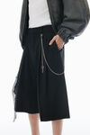Alexander Wang black black cotton shorts with key hardware