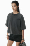 Alexander Wang faded black pre-styled t-shirt minidress