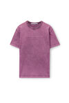alexander wang embossed logo tee in compact jersey acid candy pink