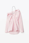 alexander wang 棉质府绸露肩衬衫连衣裙 light pink/white