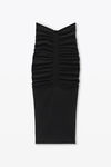 Alexander Wang black ruched maxi skirt