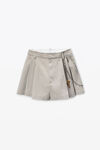 Alexander Wang stone graue shorts aus baumwollmischgewebe