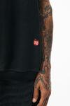 Alexander Wang washed jet black sleeveless crew neck vest in terry