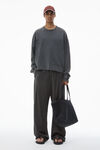 Alexander Wang grey aged cabas punch en denim de coton