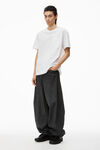 Alexander Wang white unisex pocket tee in high twist jersey