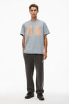 alexander wang ny 发泡图案密织平纹针织 t 恤 dirty sky blue
