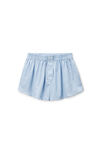 Alexander Wang oxford blue multi blue mid-rise boxer shorts
