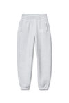 alexander wang puff logo sweatpant in structured terry    light heather grey