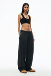 Alexander Wang black embossed logo tank bra