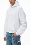 Alexander Wang white unisex hoodie in dense fleece
