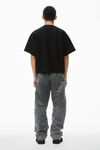 Alexander Wang black puffed logo oversize tee in cotton