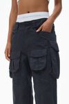 Alexander Wang asphalt pre-styled cargo pants with brief waistband