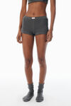 Alexander Wang army drab grey waffle-knit cotton boyshort