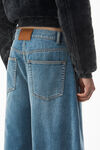 Alexander Wang washed light blue jean oversize arrondi taille basse