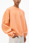 alexander wang 厚实摇粒绒圆领衫 faded neon orange