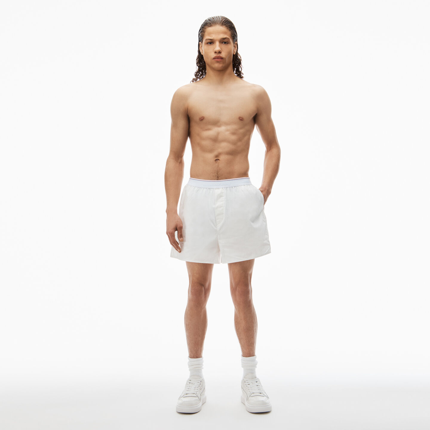 Shop Alexander Wang Boxer Brief In Cotton In White