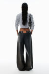 Alexander Wang washed grey grauer chenille-cardigan aus baumwollmischgewebe