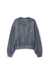 Alexander Wang washed asphalt puff logo sweatshirt in structured terry