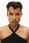 alexander wang 粘胶纤维针织徽标吊带连衣裙 black