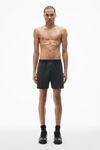 Alexander Wang washed black relaxed-fit shorts in heavy cotton jersey