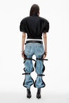 Alexander Wang black cropped track jacket with piping