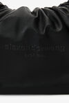 alexander wang ryan 软皮革发泡彩胶小号包袋 black