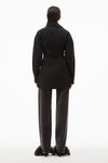 alexander wang 密织棉质褶饰抹胸衬衫 black