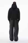 alexander wang hoodie in dense fleece black