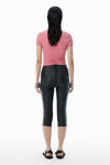 Alexander Wang lotus pink logo jacquard shrunken baby tee