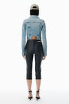 Alexander Wang vintage bleach blue giacca trucker blu scolorito