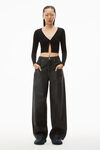 alexander wang cardigan in stretch viscose knit black