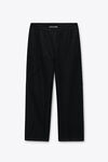 Alexander Wang black 黑色褶皱毛圈布加大款运动裤