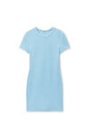 Alexander Wang sky blue 徽标装饰提花迷你连衣裙