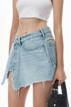 Alexander Wang light bleach deconstructed mini skirt in cotton
