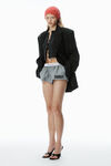 Alexander Wang dark heather grey logo cotton running short